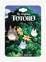 Studio Ghibli My Neighbor Totoro Floral Totoro Enamel Pin Set - BoxLunch Exclusive