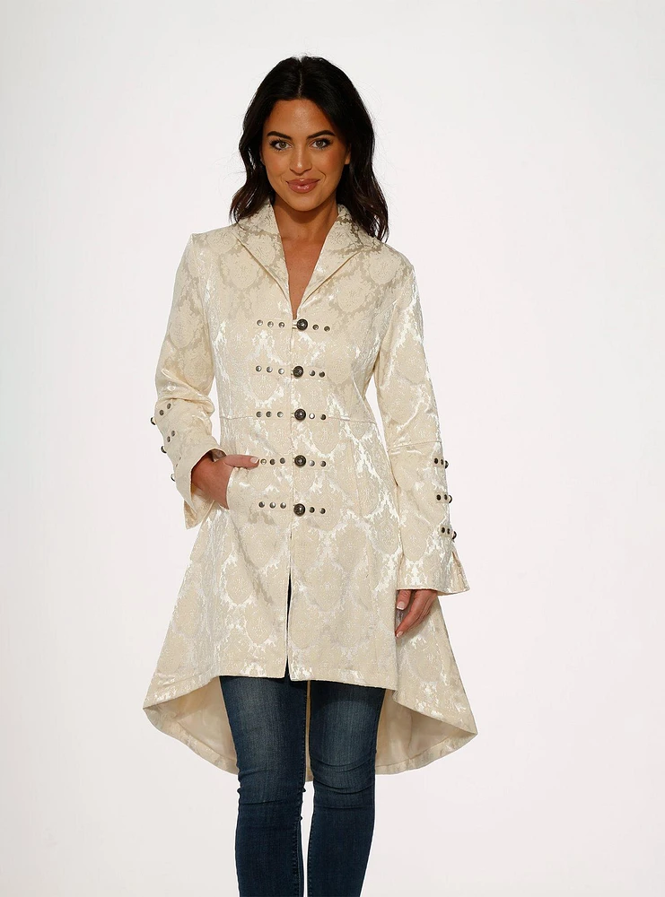 Off-White Brocade Coat