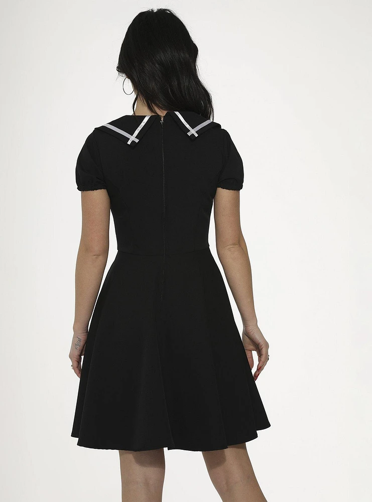 Black White Trim Dress