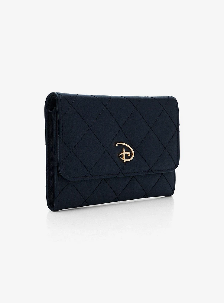 Disney D Logo Quilted Flap Wallet