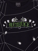 Beetlejuice Spider-Web Allover Print Crewneck - BoxLunch Exclusive