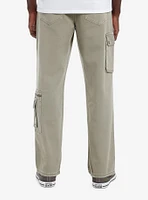 Thorn & Fable Tan Straight Leg Cargo Denim Pants