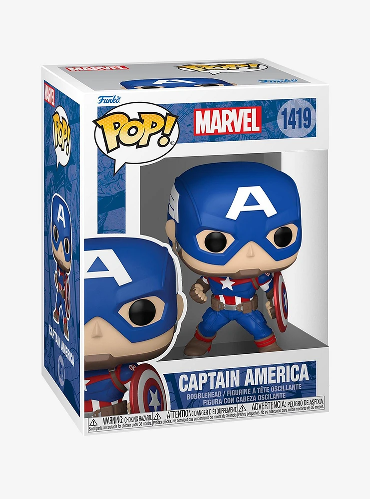 Funko Marvel Pop! Captain America Vinyl Bobble-Head Figure