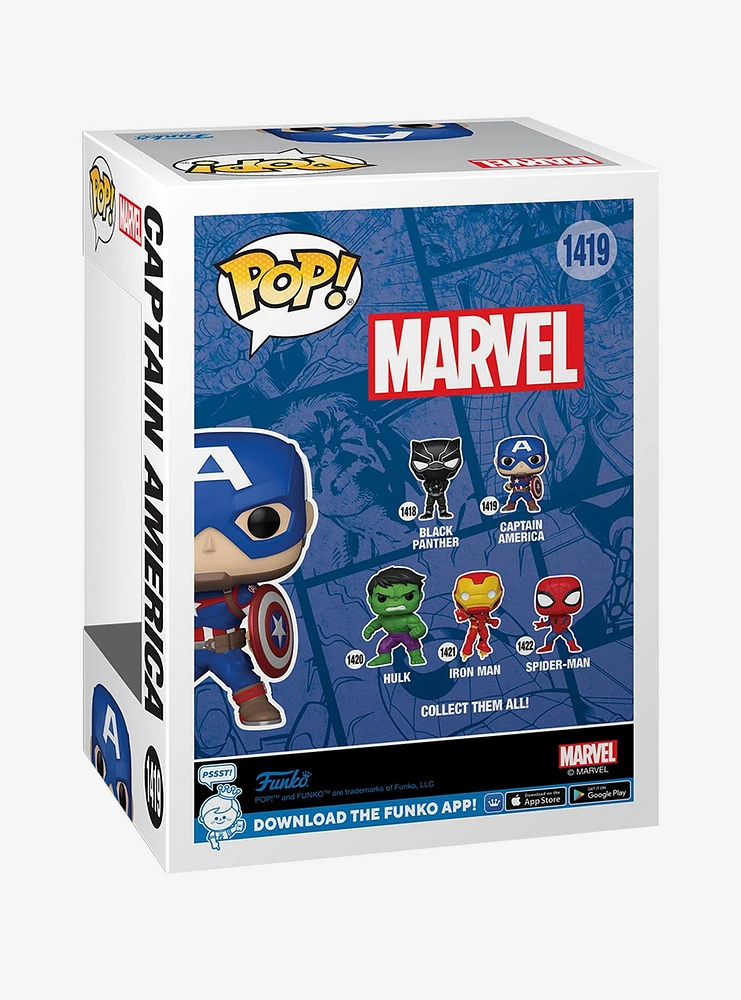 Funko Marvel Pop! Captain America Vinyl Bobble-Head Figure