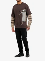 Regular Show Rigby Stripe Twofer Sweatshirt