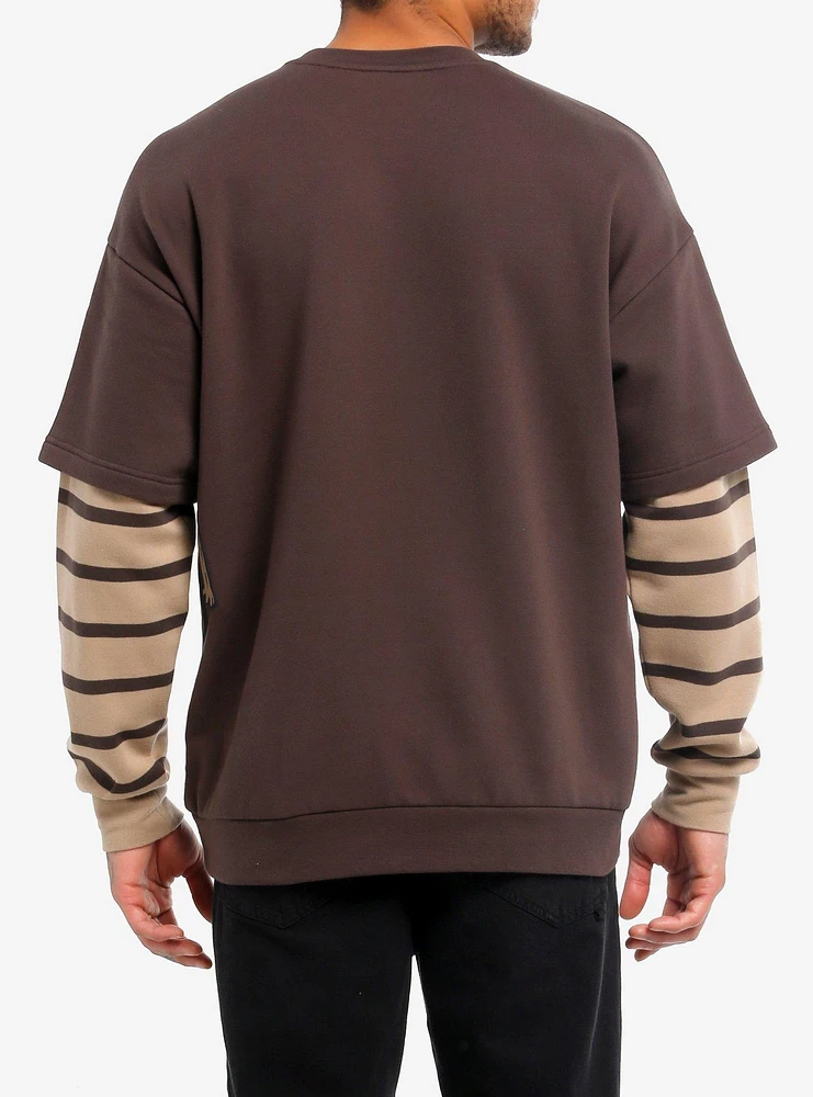 Regular Show Rigby Stripe Twofer Sweatshirt