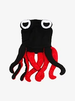 Red & Black Octopus Figural Beanie