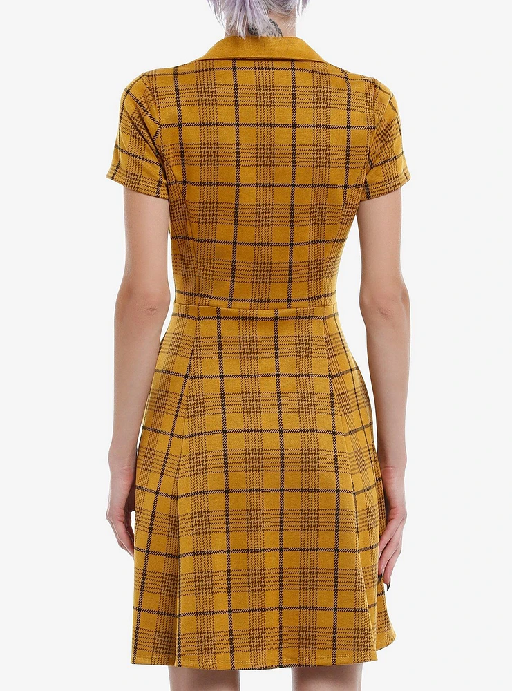 Her Universe Harry Potter Hufflepuff House Plaid Dress