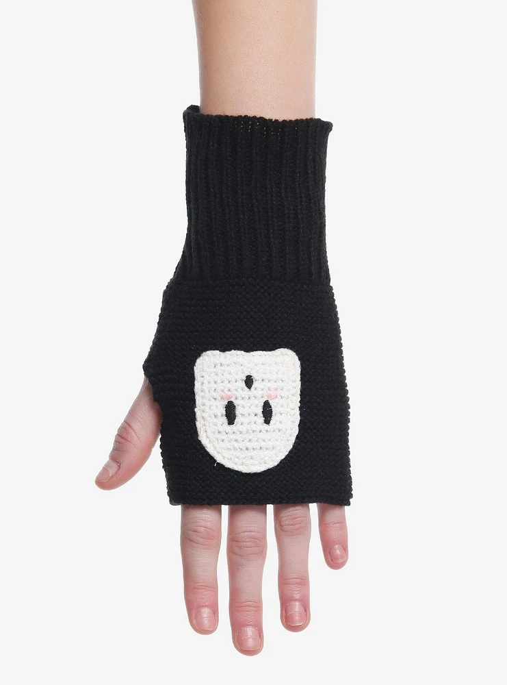 Crochet Ghost Fingerless Gloves