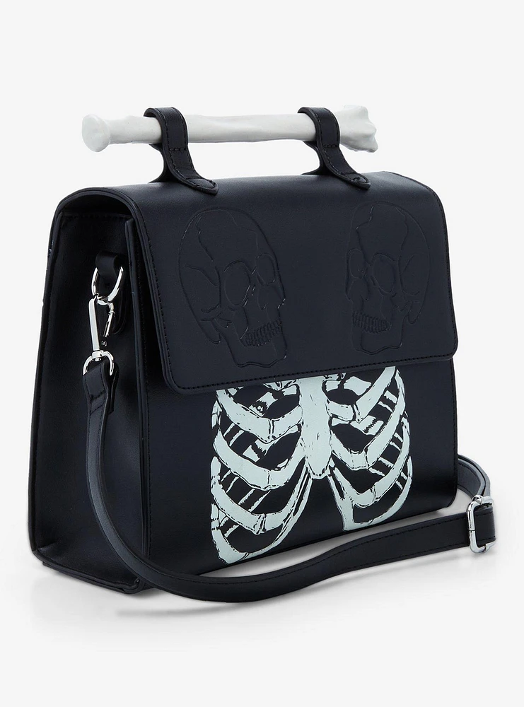 Skeleton Bone Glow-In-The-Dark Crossbody Bag