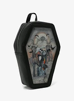 The Nightmare Before Christmas Jack & Sally Pin Collector Coffin Mini Backpack