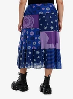 Coraline Patchwork Mesh Maxi Skirt Plus