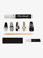 Blackheart Black & White Flame Heart Faux Nail Set