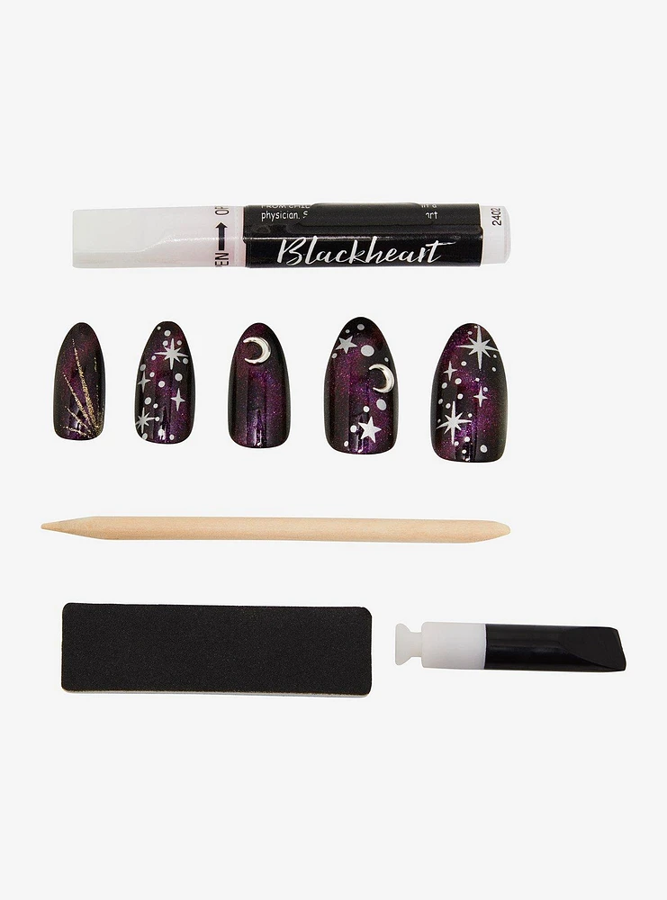 Blackheart Celestial Glitter Faux Nail Set