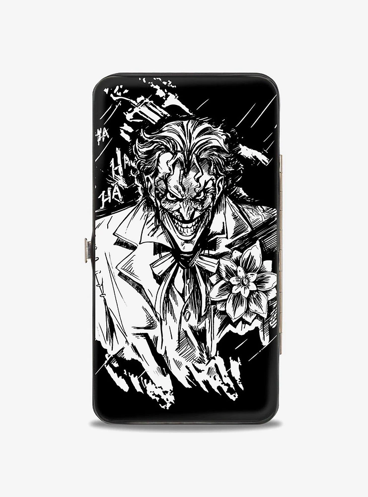 DC Comics Batman and Joker Smiling Sketch Poses Hinged Wallet