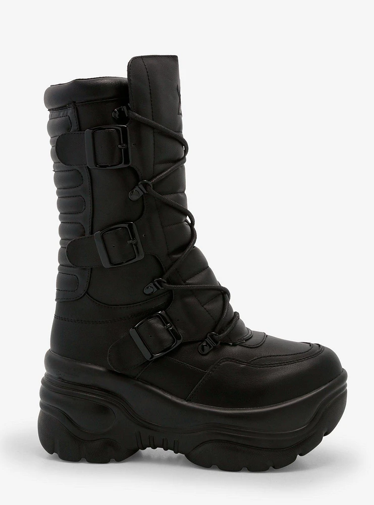 YRU Black Matrix Platform Combat Boots