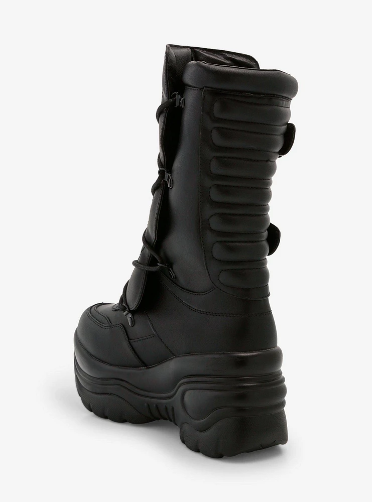 YRU Black Matrix Platform Combat Boots