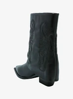 Azalea Wang Black Foldover Western Boots