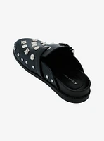 Azalea Wang Black & Silver Studded Mules