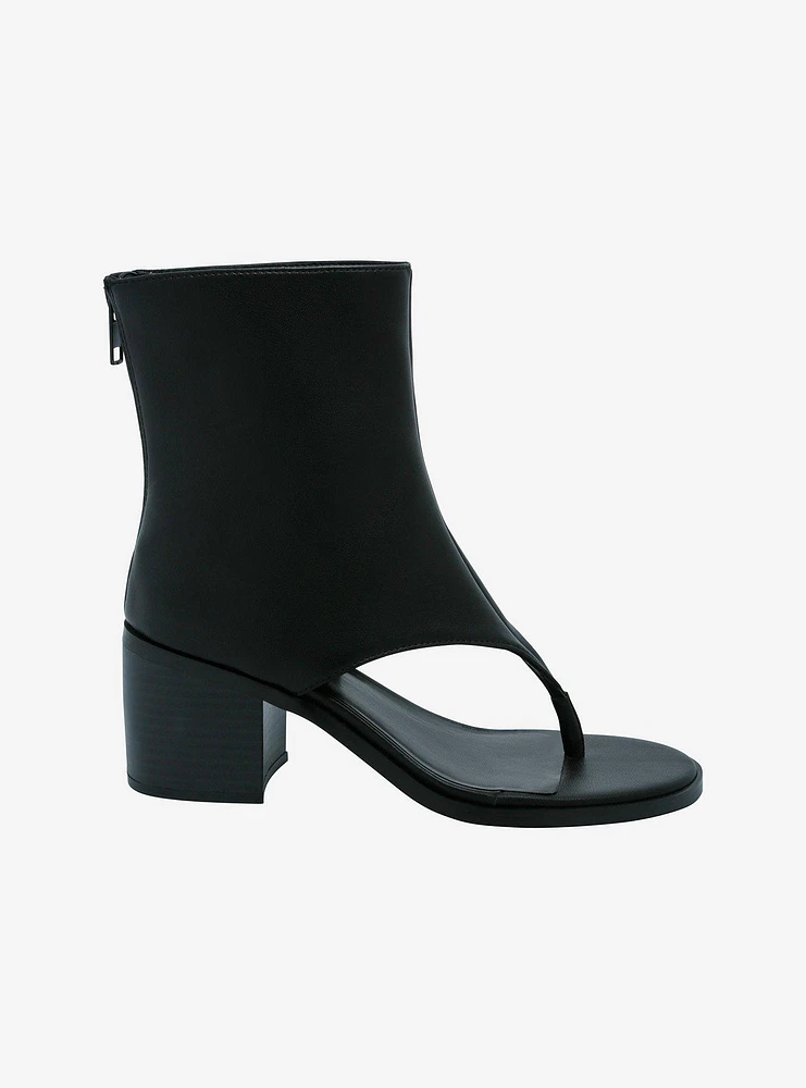 Azalea Wang Black Boot Sandals