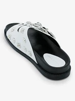 Azalea Wang Bocaraton Silver Hardware Slide Sandals