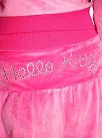 Hello Kitty Rhinestone Pink Velour Skirt