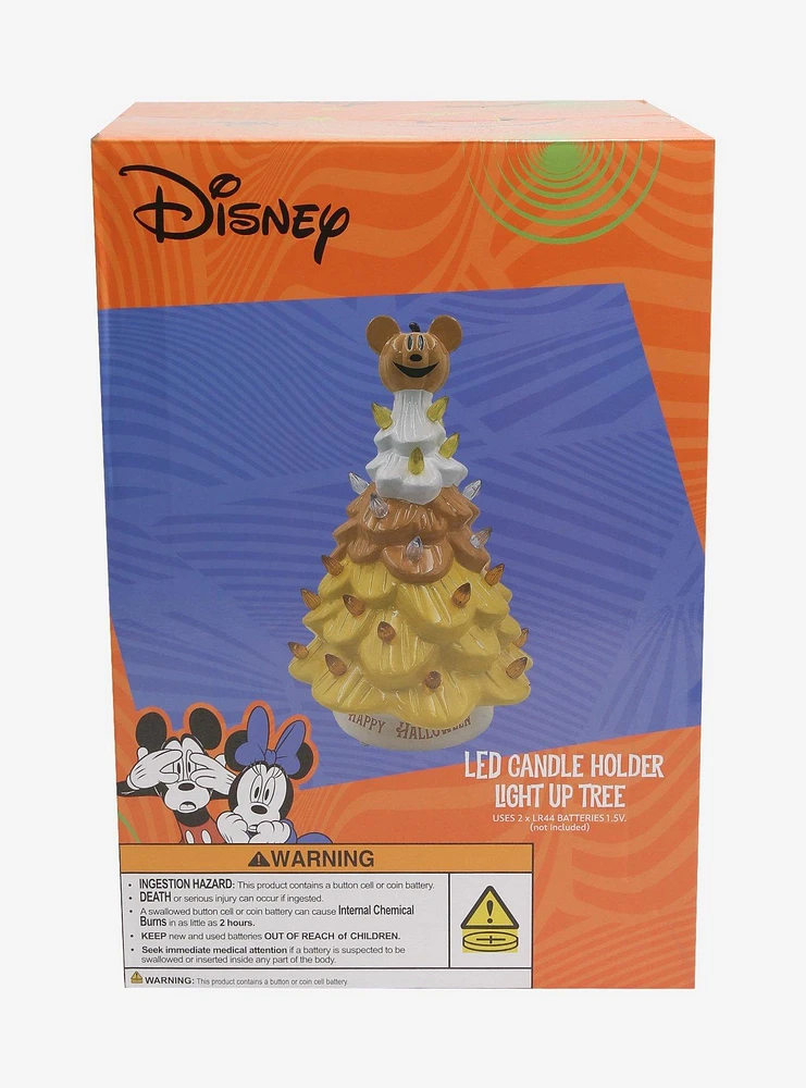 Disney Mickey Mouse Halloween Light-Up Ceramic Tree