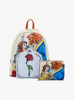 Loungefly Disney Beauty And The Beast Couple Rose Mini Backpack