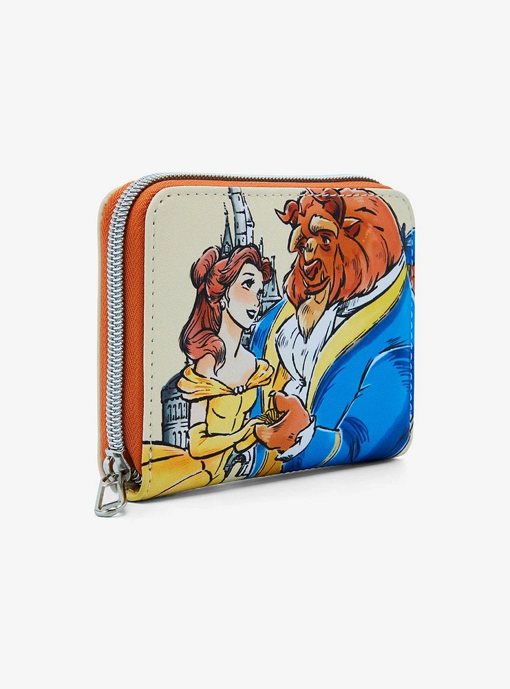 Loungefly Disney Beauty And The Beast Couple Rose Mini Wallet