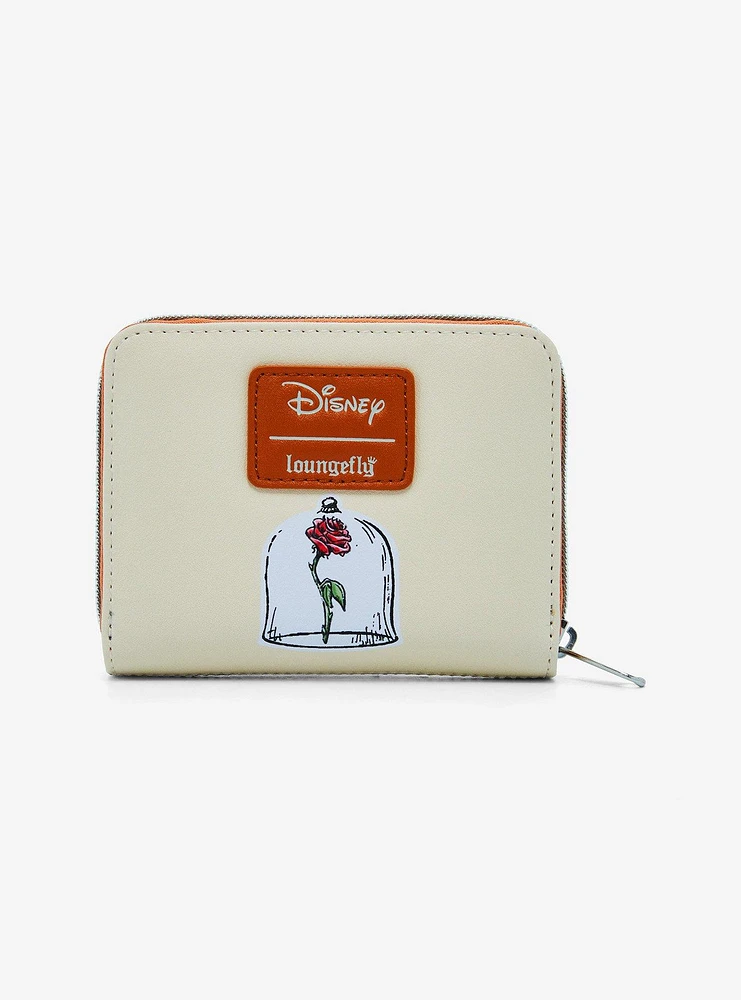 Loungefly Disney Beauty And The Beast Couple Rose Mini Wallet