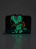 Peanuts Snoopy Mummy Glow-In-The-Dark Mini Zipper Wallet