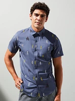 Star Wars Characters Allover Print Woven Button-Up Top - BoxLunch Exclusive