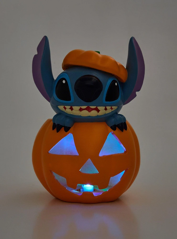 Disney Lilo & Stitch Pumpkin Stitch Light-Up Garden Statue