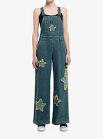 Star Patch Denim Overalls