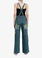 Star Patch Denim Overalls