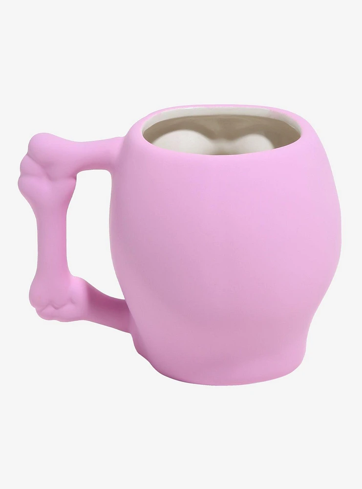 Pink Skull Figural Mug