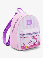 Loungefly Hello Kitty Sweets Pink Stripe Mini Backpack