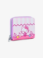 Loungefly Hello Kitty Sweets Pink Stripe Mini Zipper Wallet