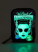 Loungefly Universal Monsters The Bride Of Frankenstein Glow-In-The-Dark Accordion Wallet