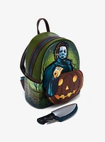 Loungefly Halloween Glow-In-The-Dark Mini Backpack With Knife Coin Pouch