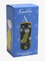 Coraline Stars Blue Glass Travel Cup