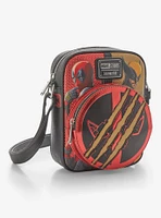 Loungefly Marvel Deadpool & Wolverine Split Logo Crossbody Bag