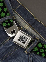 St. Patrick's Day Mini Clovers Scattered Seatbelt Buckle Belt