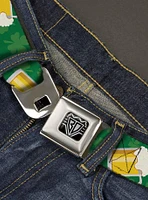 St. Patrick's Day Clovers Beer Mugs Green Seatbelt Buckle Belt