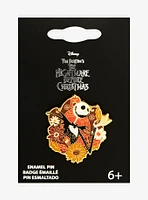 Loungefly Disney The Nightmare Before Christmas Jack Skellington Autumn Floral Enamel Pin — BoxLunch Exclusive