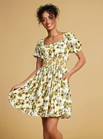 DreamWorks Shrek Sunflower Allover Print Smock Dress — BoxLunch Exclusive