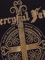 Mercyful Fate Black Funeral Glitter Boyfriend Fit Girls T-Shirt