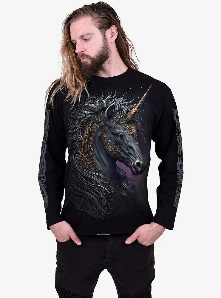 Spiral Celtic Unicorn Long Sleeve Shirt