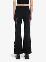 Star Patch Studs Grommet Chain Pants