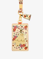 Disney Beauty and the Beast Belle Floral Lanyard - BoxLunch Exclusive